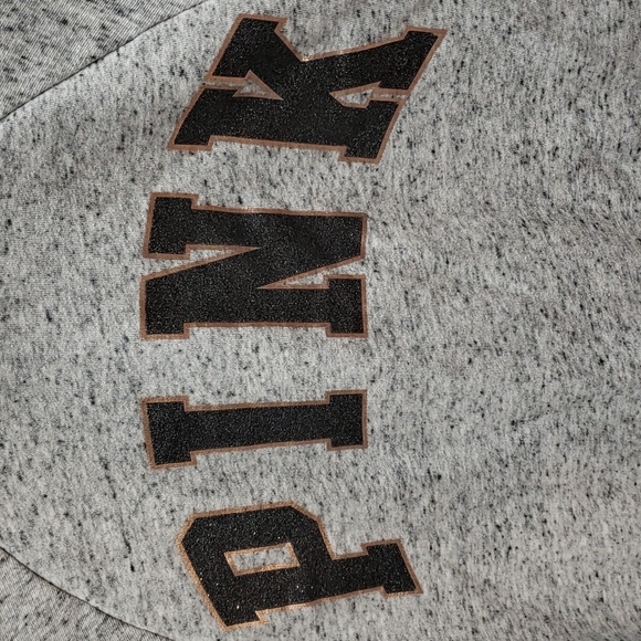 PINK VS Half Zip Gray Sweatshirt XS - Picture 3 of 8